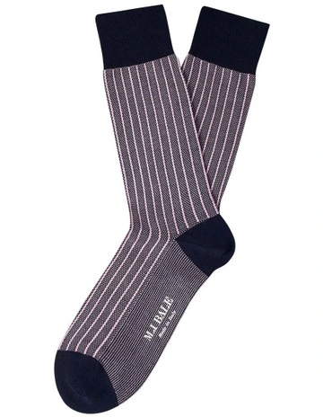 Senatore Socks in Pink/Navy