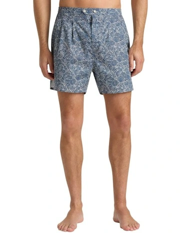 Calesta Boxer Short in Vintage Denim White