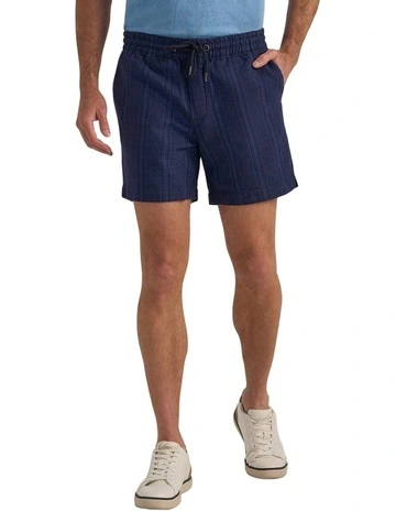 Bilgola Check Short in Midnight