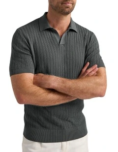 Harwood Polo T-shirt in Dark Sage