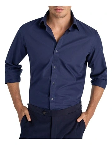 Quattro Twill Shirt in Navy