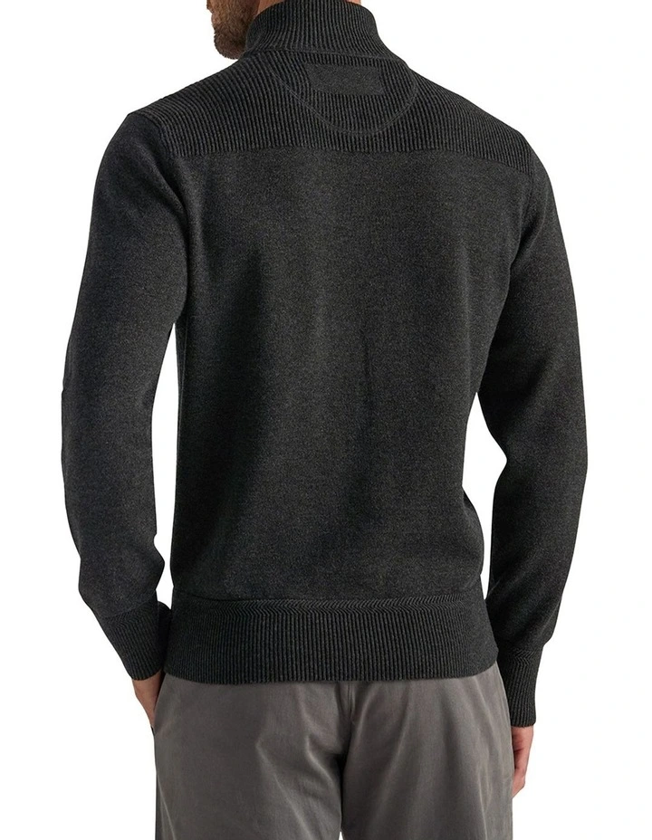 Perry Knit Half-Zip in Charcoal image 2