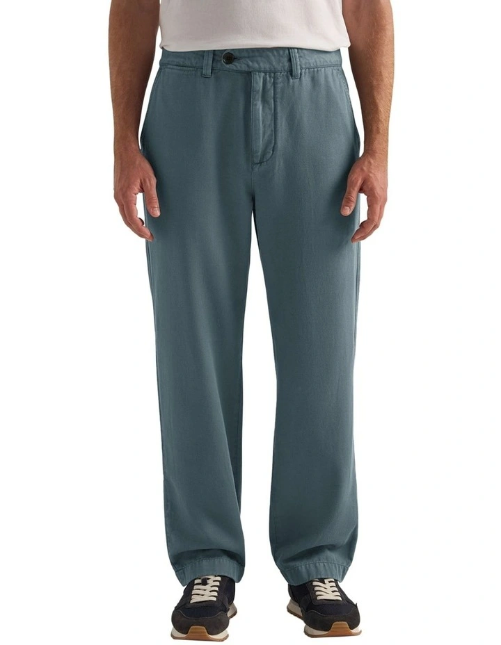 Rawlands Wide Leg Chino in Burnish Green image 1