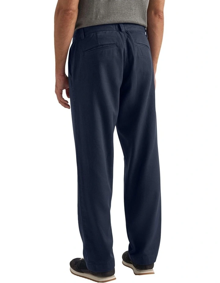Rawlands Wide Leg Chino Pant in Navy image 2