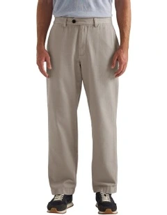 Rawlands Wide Leg Chino In Saddle Stone