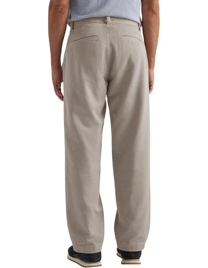 Rawlands Wide Leg Chino In Saddle Stone image 2