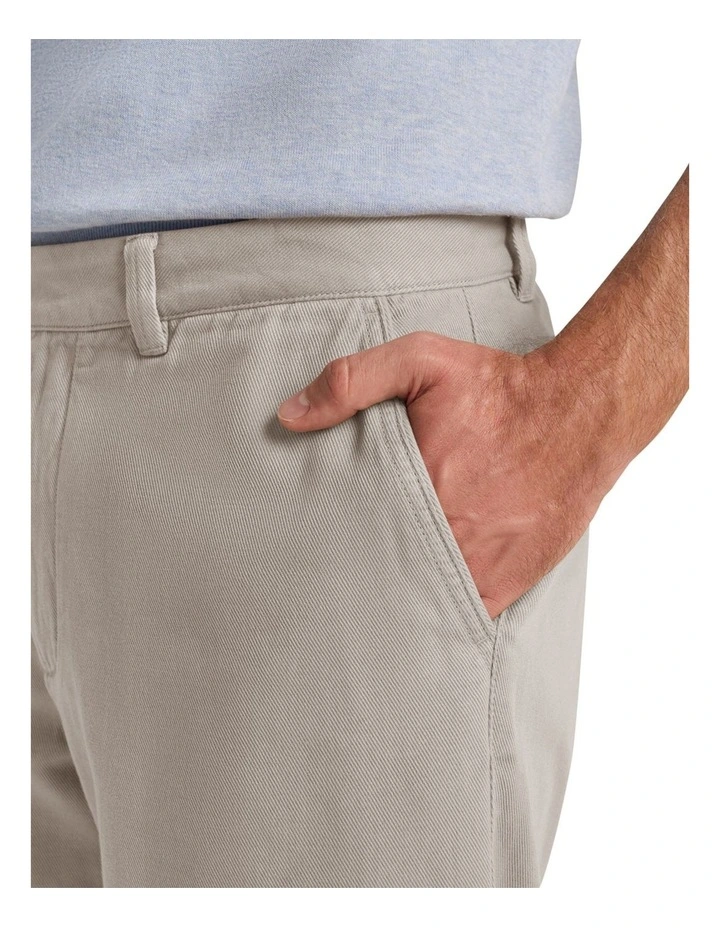 Rawlands Wide Leg Chino In Saddle Stone image 4