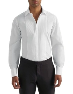 Gatsby Tux Shirt In White