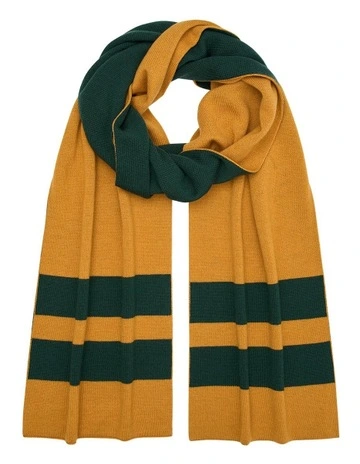 Harrison Knit Scarf in Gold Green