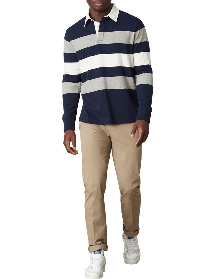 Cooper Stripe LS Rugby Polo image 1