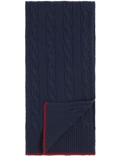 Roydon Knit Scarf in Navy Multi