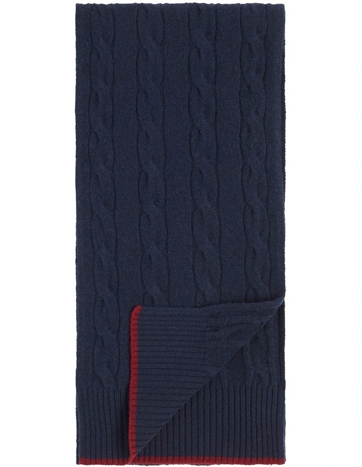 Roydon Knit Scarf in Navy Multi image 1