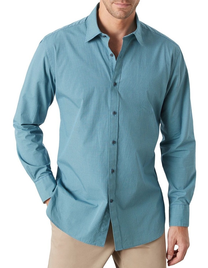 MJ Bale Bellfield Mini Check Shirt Navy 