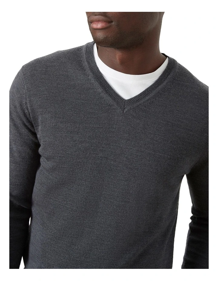 Buchanan Ashby Merino V Knit Charcoal image 4