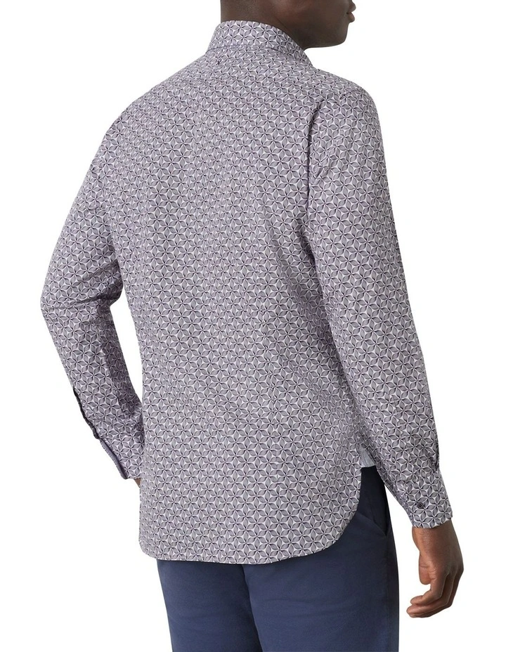 Flanigan Print Shirt in Blue image 3