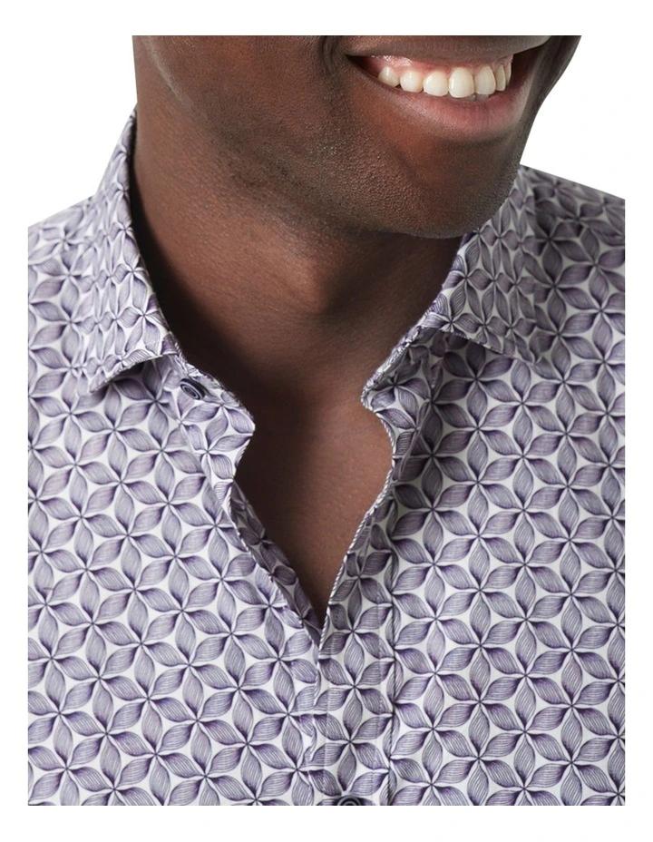 Flanigan Print Shirt in Blue image 4