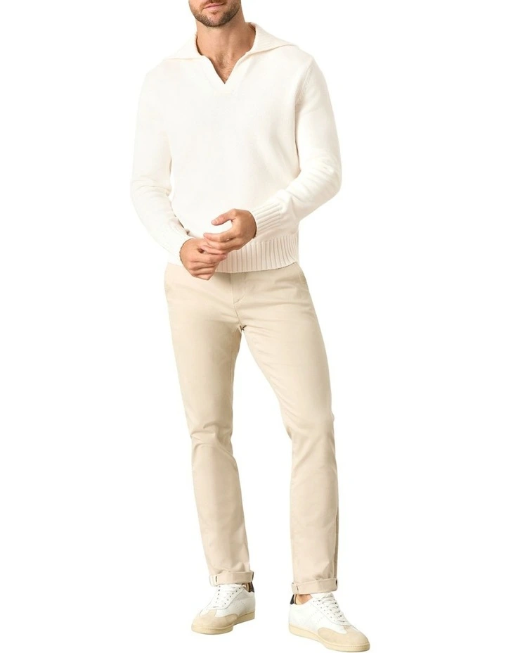 Hardy Cotton Polo in Cream image 3