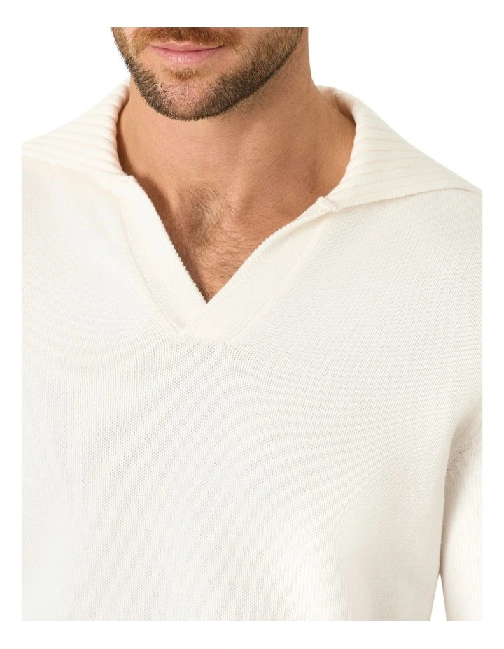 Hardy Cotton Polo in Cream image 4