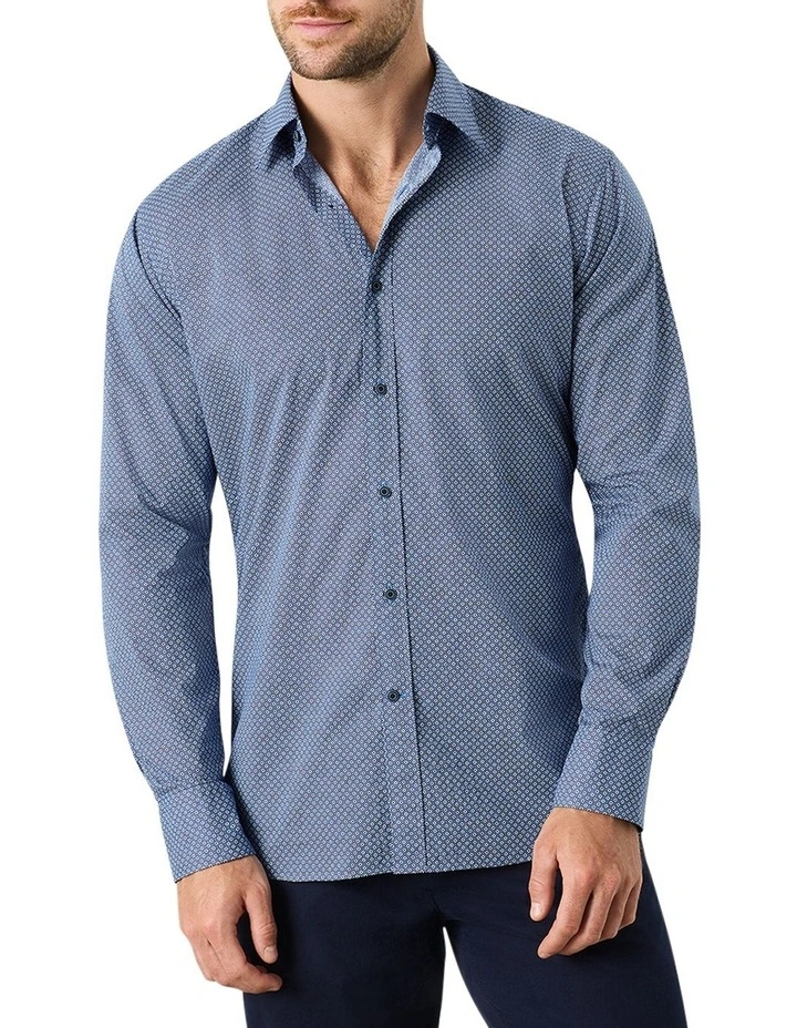 Braddon Printed Shirt in Blue image 1