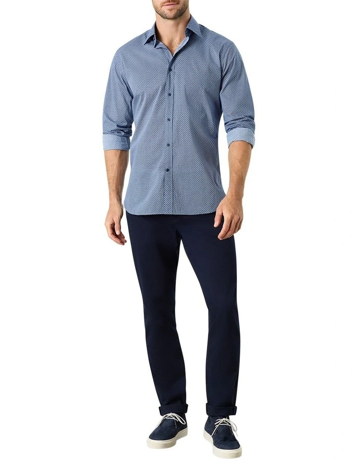 Braddon Printed Shirt in Blue image 4