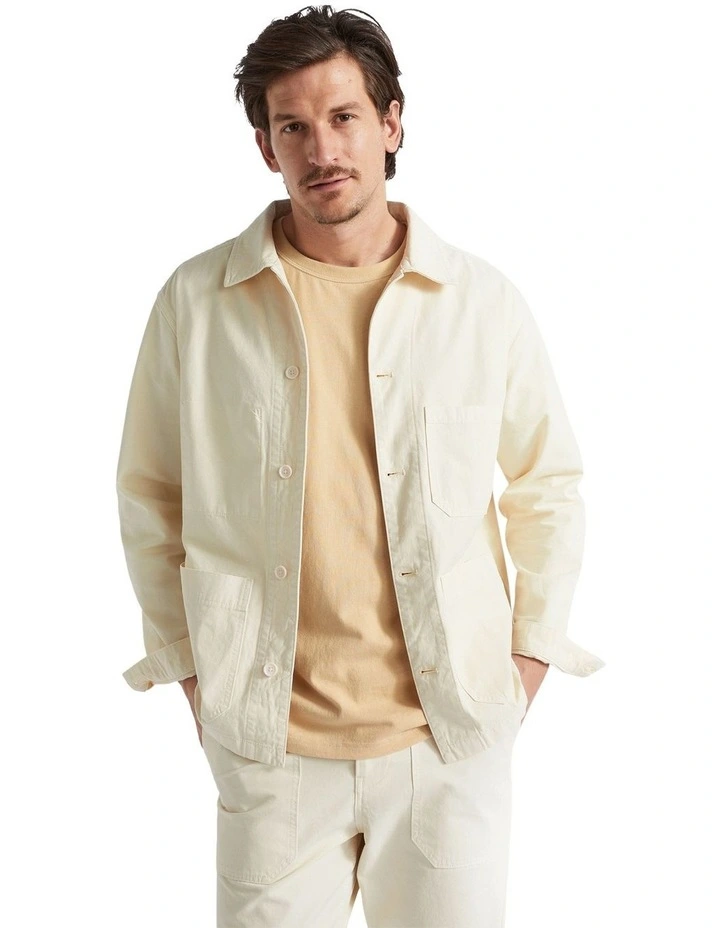 Worker Jacket in Ecru image 3