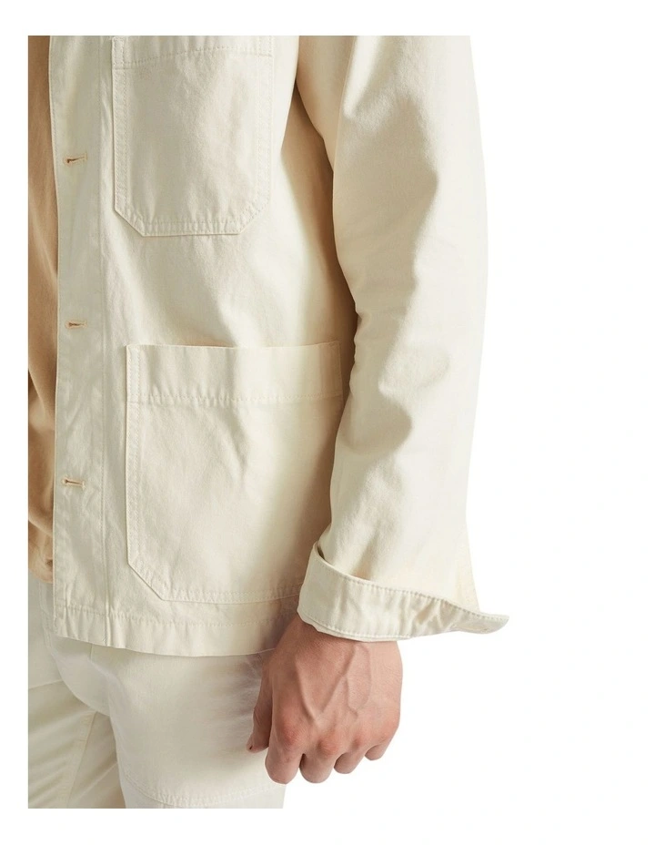 Worker Jacket in Ecru image 4