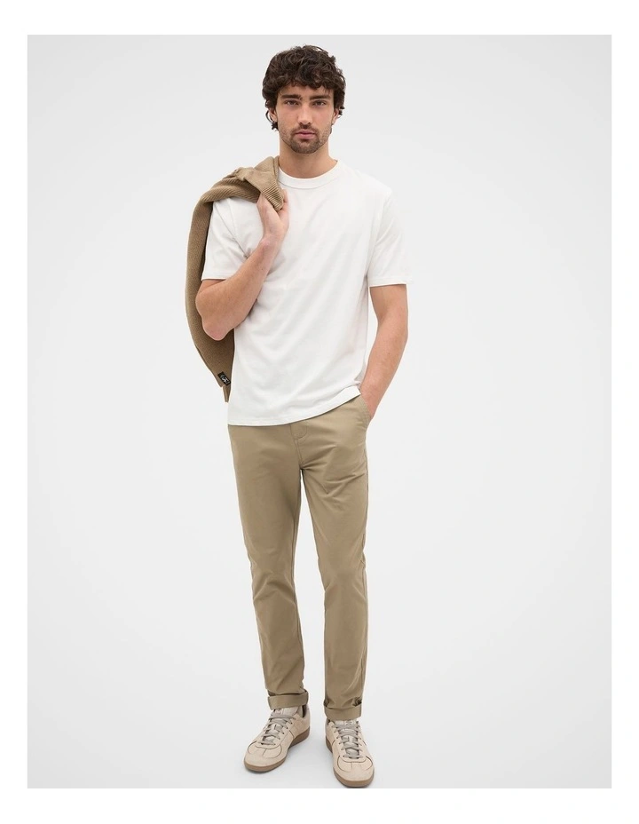 Crew Tee in Vintage White image 3