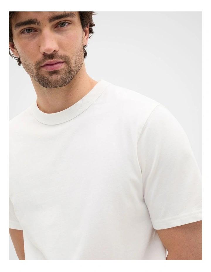 Crew Tee in Vintage White image 4
