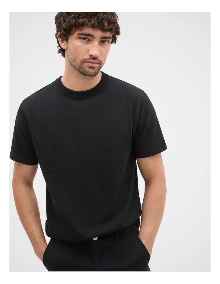 Crew Tee in True Black image 4