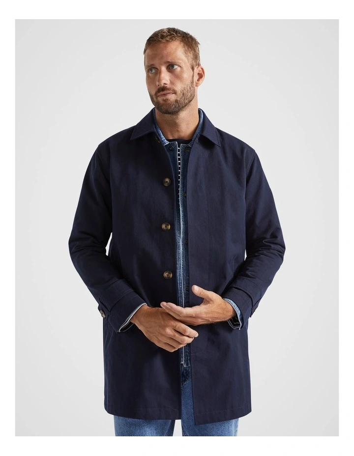Car Coat in Midnight Blue image 2