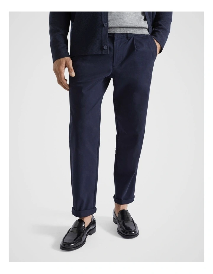 Pleat Front Pant in Midnight Blue image 1