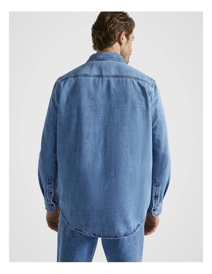 Denim Shirt in Mid Wash image 3