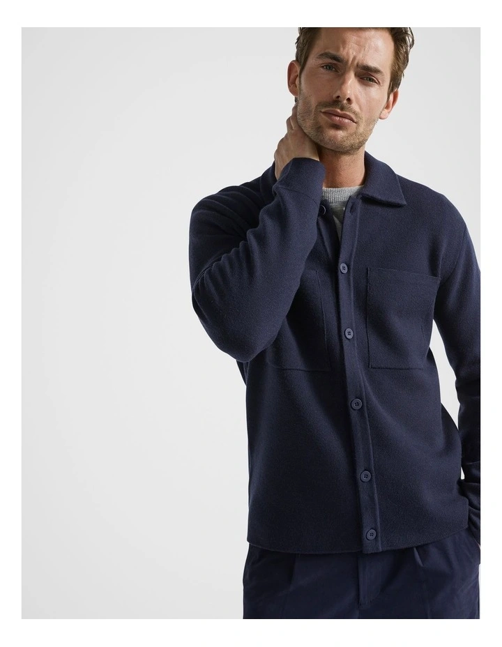 Overshirt Knit in Midnight Blue image 4