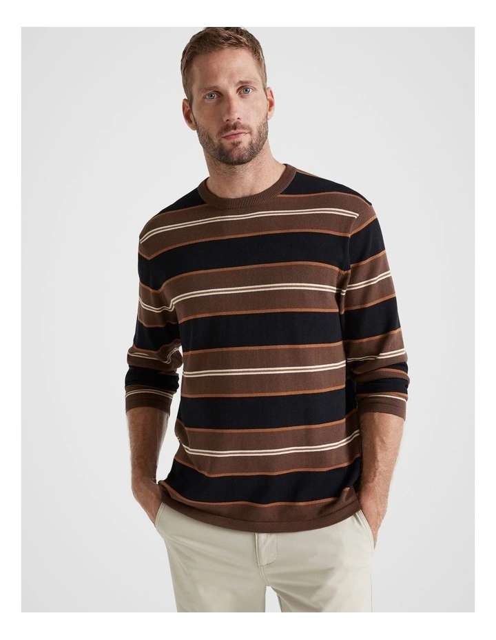 Knit Long Sleeve Sweater in Multi image 1