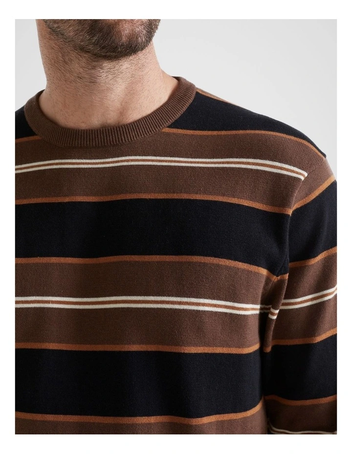 Knit Long Sleeve Sweater in Multi image 3