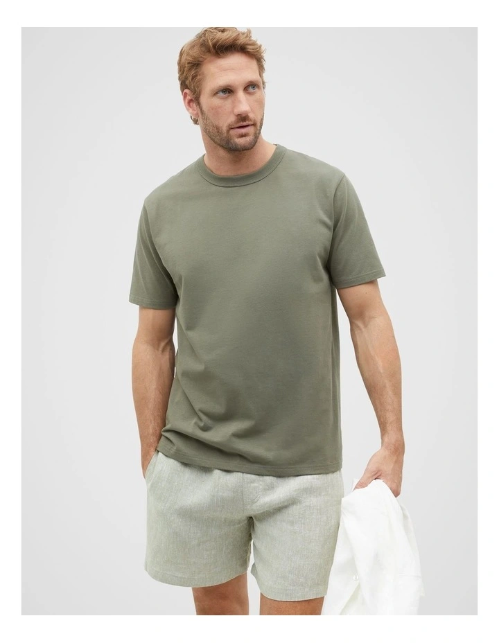 Crew Tee in Smokey Olive image 1