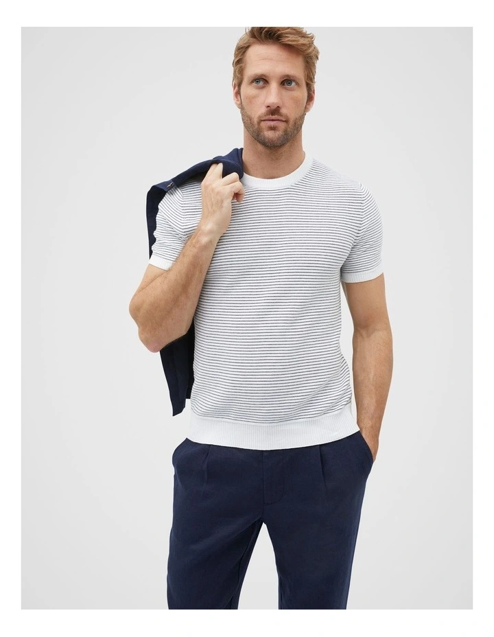 Knit Tee in Midnight Stripe image 1