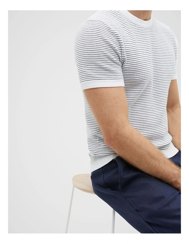 Knit Tee in Midnight Stripe image 3