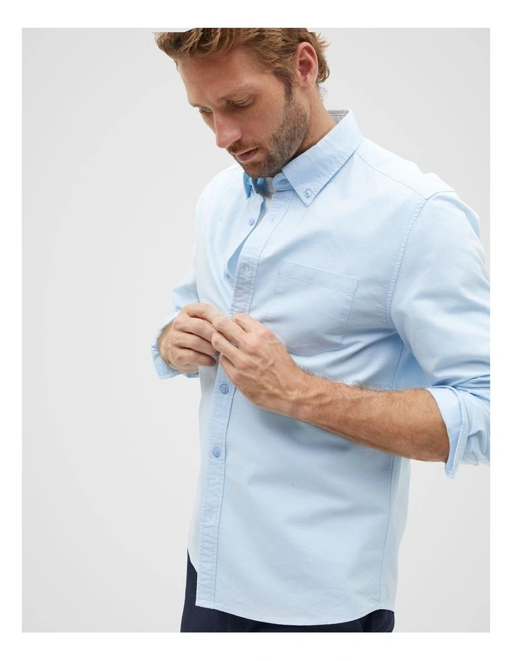 Slim Oxford Shirt in Clear Blue image 1
