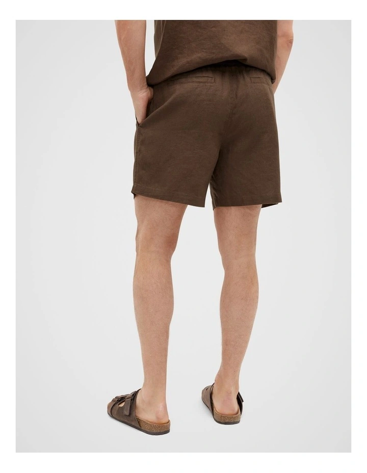 Linen Short in Dark Praline image 2