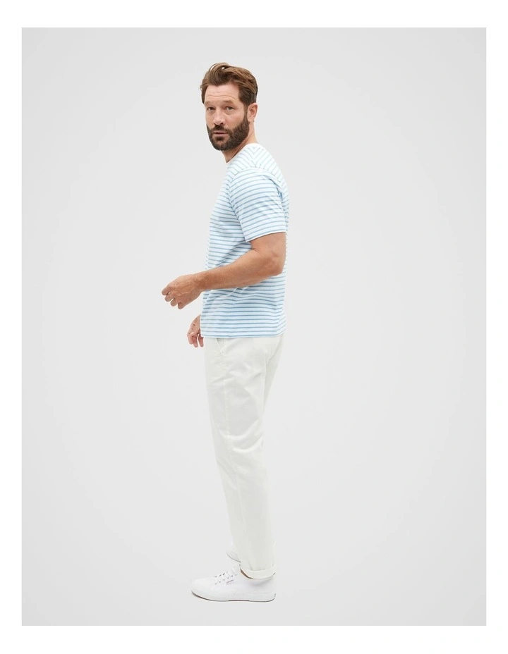 Crew Stripe Tee in Capri Stripe image 2