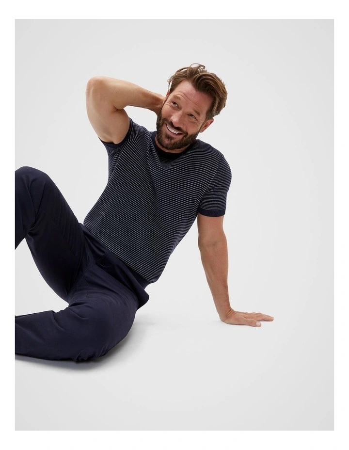 Knit Tee in Chalk Stripe image 4