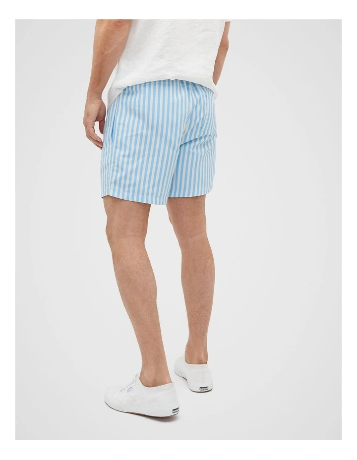 Stripe Swim Short in Capri image 2