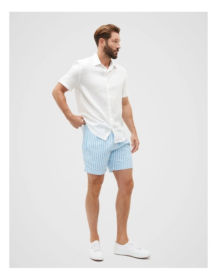 Stripe Swim Short in Capri image 4