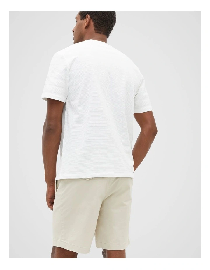 Texture Stripe Tee in Vintage White image 2