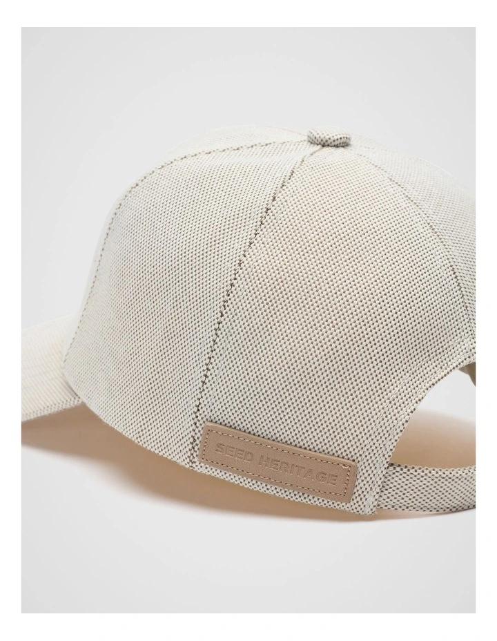 Canvas Baseball Cap in Natural image 3
