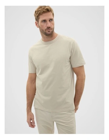 Crew Tee in Cool Stone