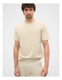 Crew Tee in Cool Stone
