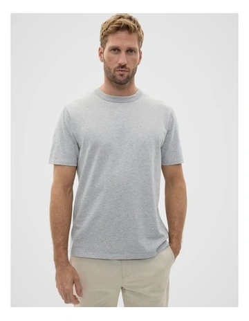 Crew Tee in Silver Marle