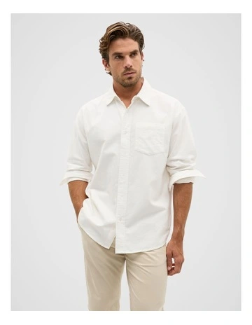 Relaxed Fit Oxford Shirt in Vintage White